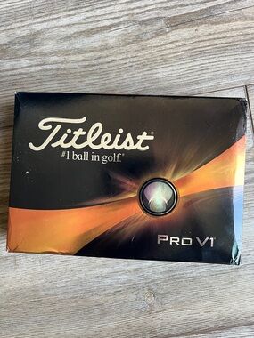 Titleist Pro V1 Box - Black with Orange and Gold Accents